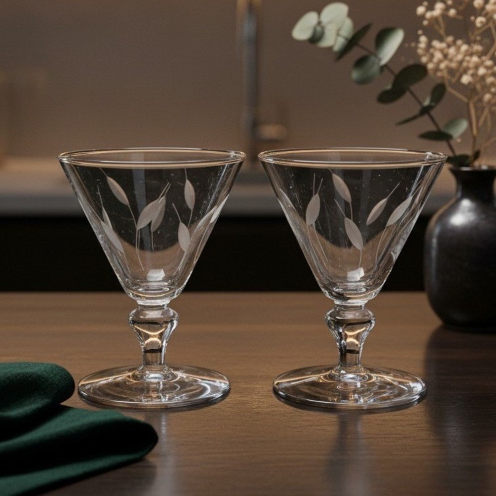 Libbey Simplicity Etched Liquor Glasses, Set of 2,‎ Cocktail Drinkware, Barware